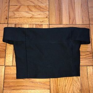 Forever 21 Black Off Shoulder Crop Top